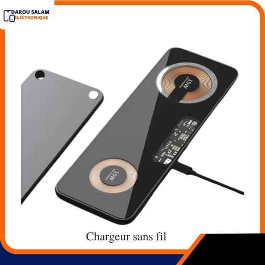 Chargeur Sans Fil 2 en 1 en Aluminium