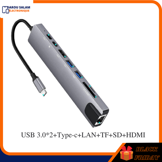 Adaptateur Multi-port USB 8 en 1